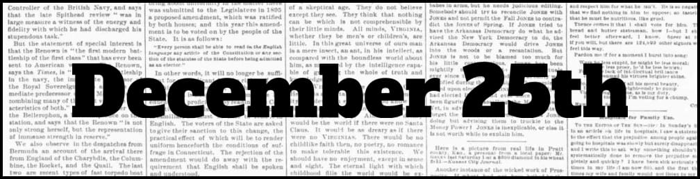 December 25th in New York history