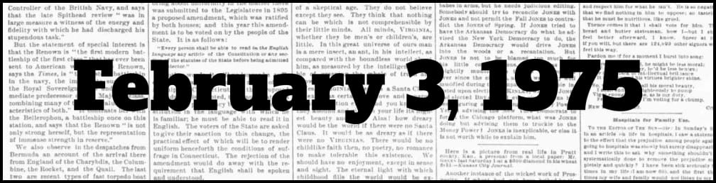 February 3, 1975 in New York history