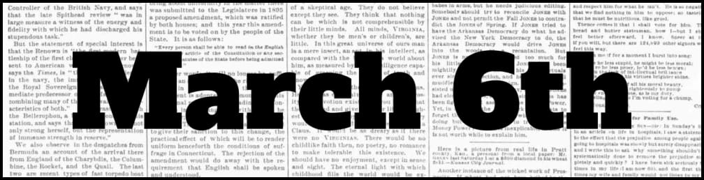 March 6th in New York history