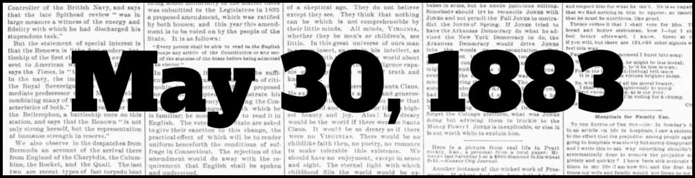 May 30, 1883 in New York history