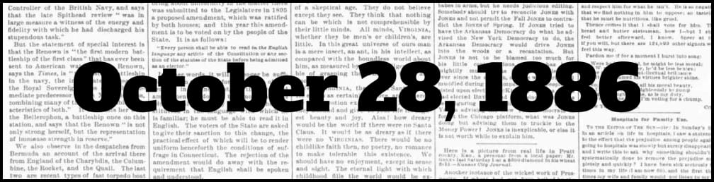 October 28, 1886 in New York history