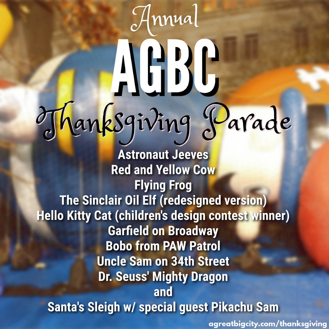 Your AGBC Thanksgiving Parade Balloons!