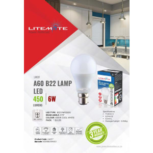 LITEMATE A60 B22 LED LAMP 10 WATT - GENTECH