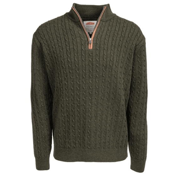 jonsson fine gauge cable knit 1 4 zip jersey picture 2