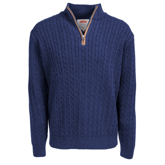 Jonsson Fine Gauge Cable Knit 1/4 Zip Jersey | Agrimark