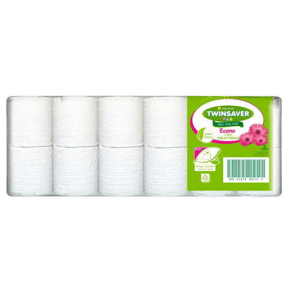 twinsaver unwrapped toilet paper 1ply 48 eco picture 1