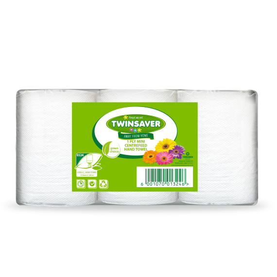 twinsaver centrefeed unwrapped mini towel picture 1