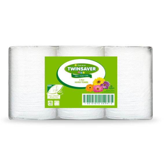 twinsaver control towel 1ply 6x150m picture 1