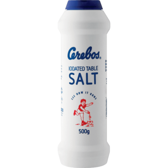 cerebos salt iodated table flask 500g picture 1