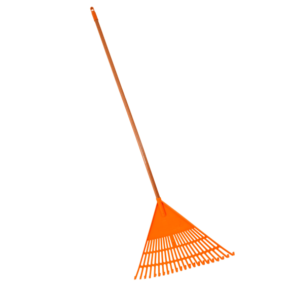 academy makulu plastic leaf rake wooden handle picture 1