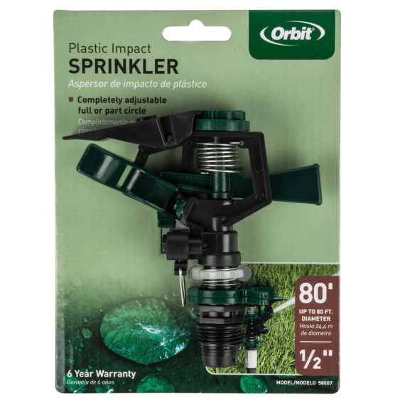 orbit adjustable impact sprinkler plastic 1 2inch picture 1