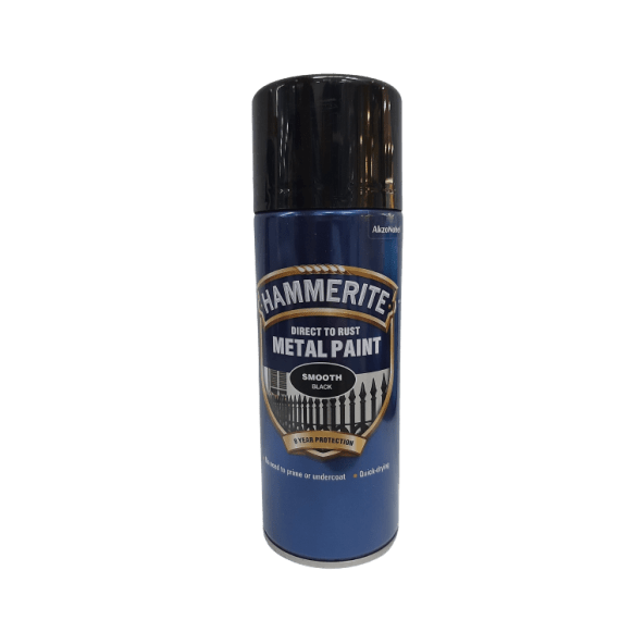 hammerite aerosol smooth black 400ml picture 1