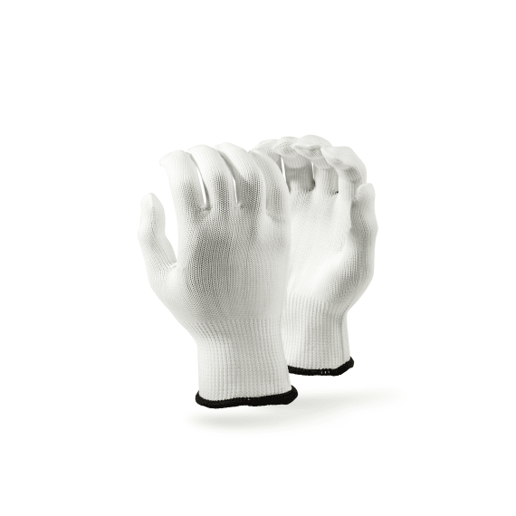 dromex gloves inspectors nylon white 9 picture 1