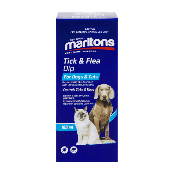 Marltons Tick & Flea Dip For Dogs 100ml Agrimark