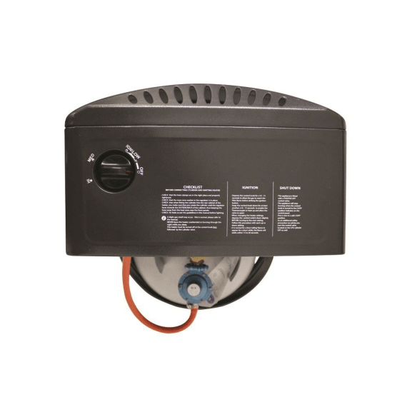 Alva 3 Panel Large Gas Heater Black Agrimark