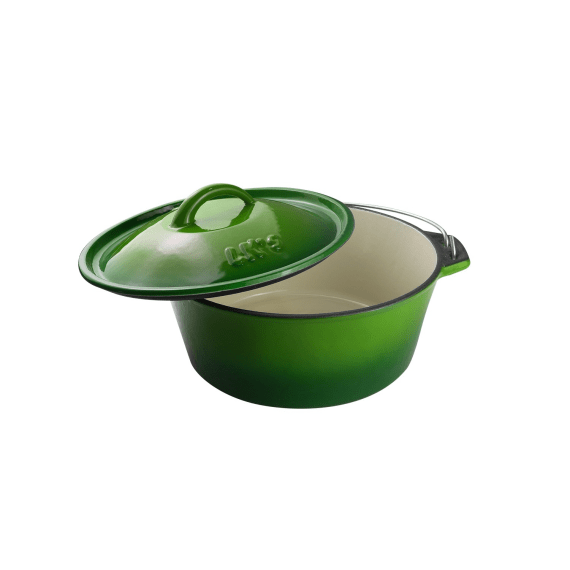 lk s cast iron enamel no12 bake pot green picture 2