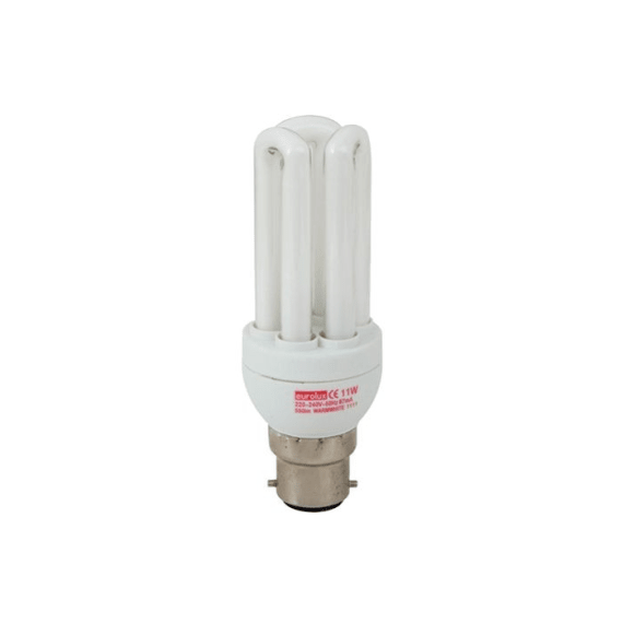 eurolux lamp cfl 11w 3u b22 ww picture 1