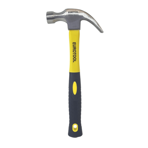 eurotool claw hammer fibreglass handle 600g picture 1