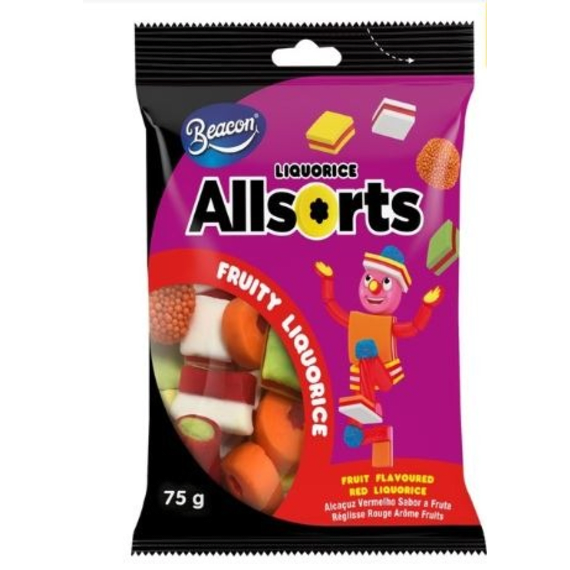 beacon non liquorice allsorts mini 75g picture 1