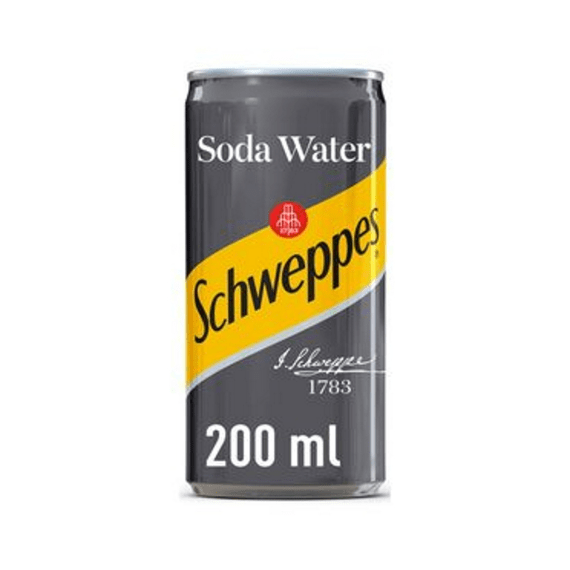 schweppes soda water can 200ml picture 1