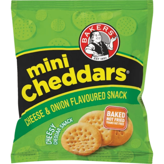 bakers mini cheddars cheese onion 33g picture 1