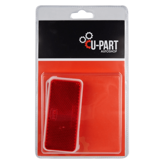 u part reflector square stick on red 90mm 2pk picture 1