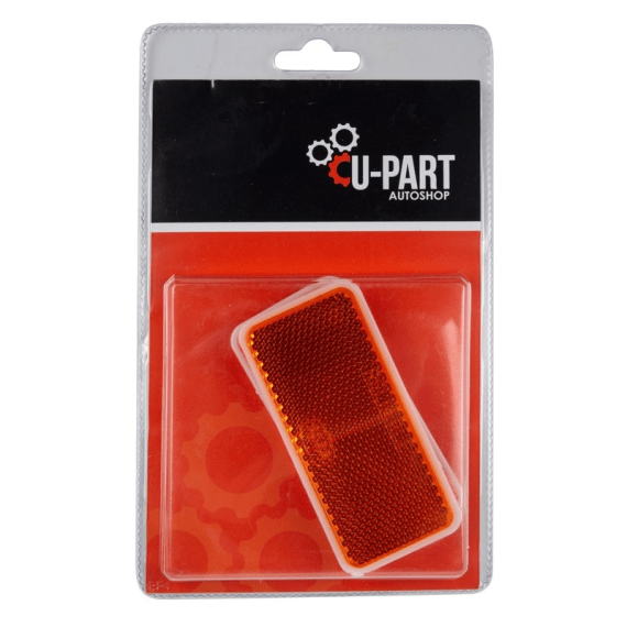u part reflector square stick on red 90mm 2pk picture 3