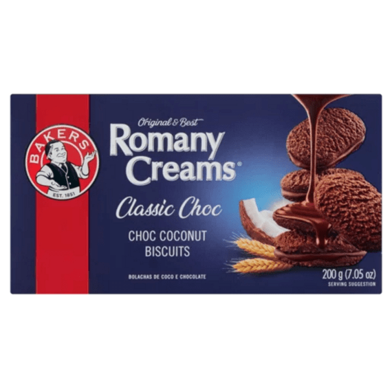 bakers romany creams classic choc 200g picture 1