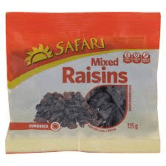safari mixed raisins 125g picture 1