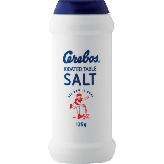 cerebos salt iodated blue flask 125g picture 1