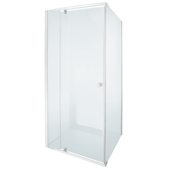 alpine pivot shower door with panel 880x1850 wht picture 1