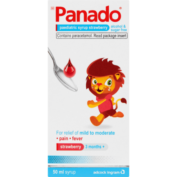 panado syrup peadiatric strawberry 50ml picture 1