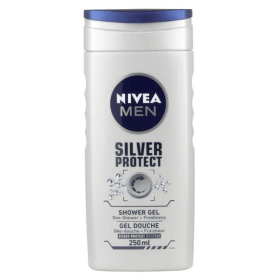 nivea shower gel silver protect 250ml picture 1