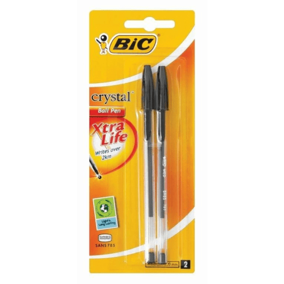 bic crystal med 2 up black only 2 s picture 1