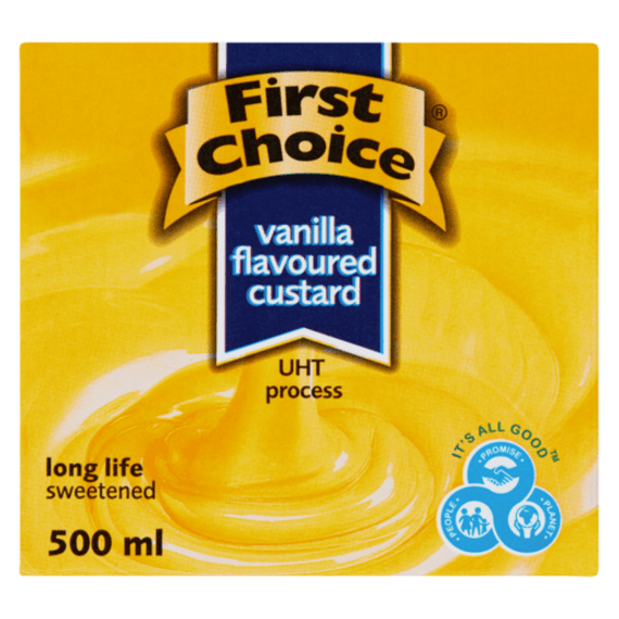 first choice custard vanilla 500ml picture 1