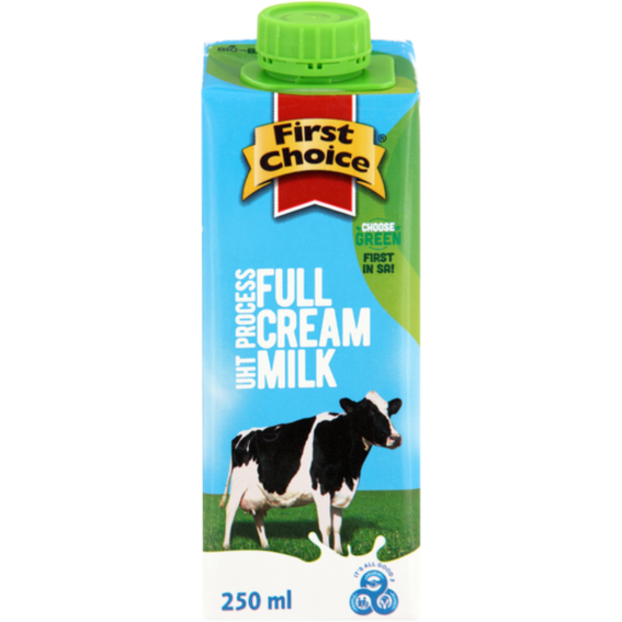 first choice uht milk full cream 250ml picture 1