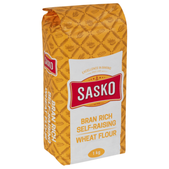 sasko selfraising flour rich bran 1kg picture 1