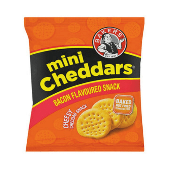 bakers mini cheddars bacon 33g picture 1