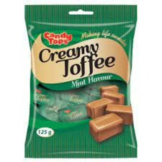candy tops creamy toffee mint 125g picture 1