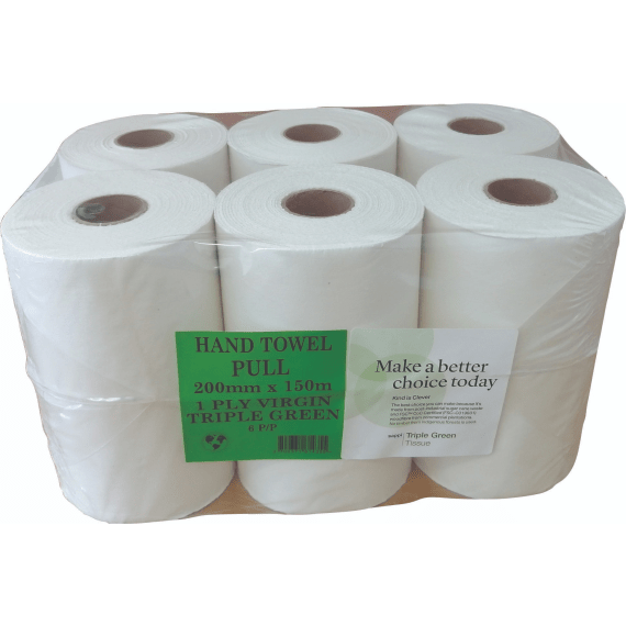 wescape tissue pull towel 1ply vrgn 6 s picture 1