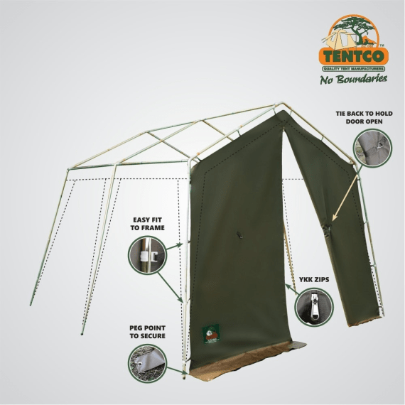 tentco senior gazebo end wall with zip picture 2