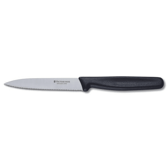 Victorinox Paring Knife Serrated 10cm Black Agrimark