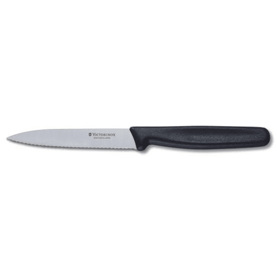 victorinox paring knife serrated 10cm black picture 1