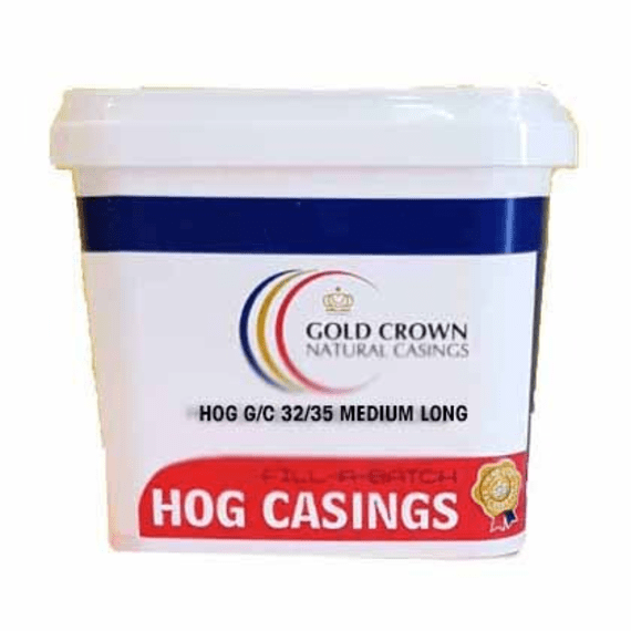 Crown Hog Casings Medium Long 32/35 Tub Agrimark