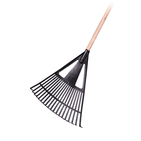 academy economy plastic leaf rake wooden handle picture 1