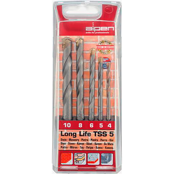 alpen masonry drill bit set 5 piece long life picture 1