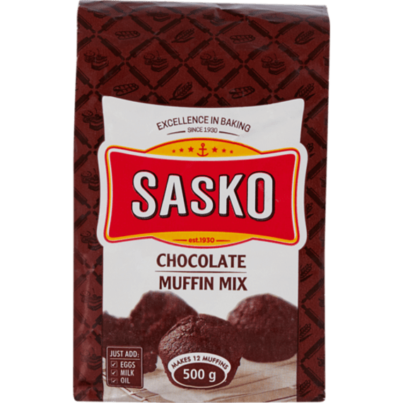 sasko bakemix muffin choc 500g picture 1