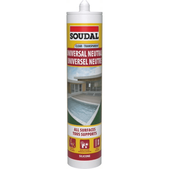 soudal silicone universal clear 270ml picture 1