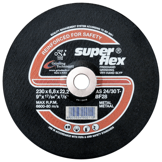 superflex grinding disc 230x6x22 2mm steel picture 1