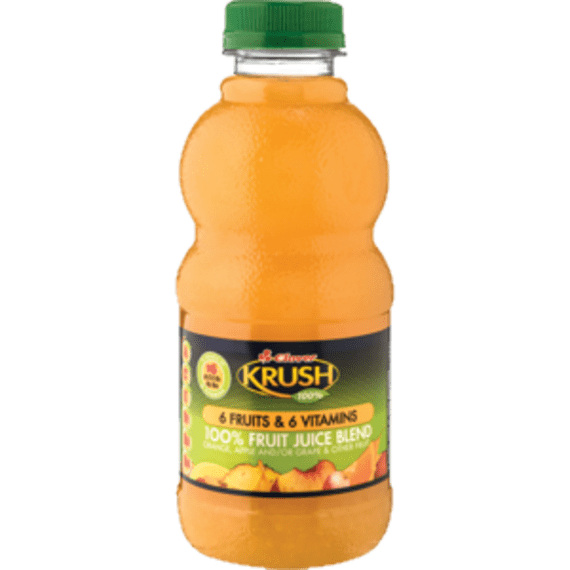 Krush Juice 100pct 6fruit/6vitamins 500ml Agrimark